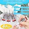 4500 Pieces B7000 Jewelry Glue with Rhinestones for Crafts, Rhinestones with Gems Adhesive for Shoes Cloth Fabric with Picker Pencil for Crafting Diamond Painting Graduation Cap Decorations